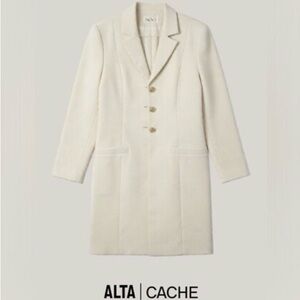Cache Cream Blazer with Gold Buttons